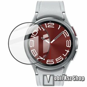 IMAK Flexible Nano Glass rugalmas edzett üveg - FEKETE - 1db, 9H, 3D, PMMA, A teljes felületén tapad, a teljes kijelzőt védi - SAMSUNG Galaxy Watch6 Classic 43mm (SM-R950/955) - GYÁRI kép