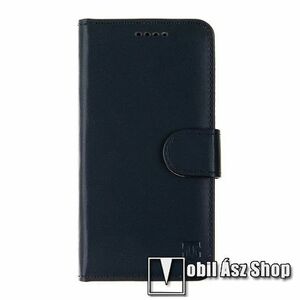 Tactical Field notesz tok / flip tok - SÖTÉTKÉK - asztali tartó funkciós, oldalra nyíló, rejtett mágneses záródás, bankkártyatartó zseb, szilikon belső - HUAWEI Honor X50i / Honor 90 Lite - GYÁRI kép