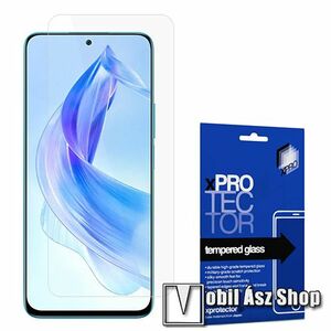 Xpro előlap védő karcálló edzett üveg - 0, 33 mm vékony, 9H, Arc Edge, A képernyő sík részét védi - HUAWEI Honor 90 - GYÁRI kép