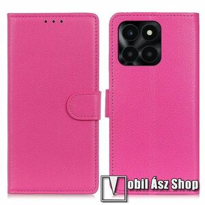 WALLET notesz tok / flip tok - RÓZSASZÍN - asztali tartó funkciós, oldalra nyíló, rejtett mágneses záródás, bankkártyatartó zseb, szilikon belső - HUAWEI Honor X6a kép