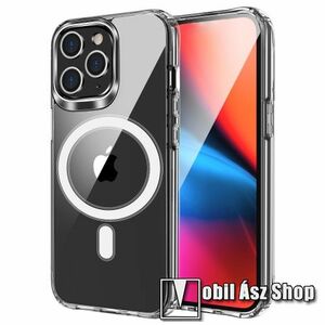 OTT! MAG műanyag védő tok / hátlap - ÁTLÁTSZÓ - MagSafe támogatás, szilikon szegély, erősített sarkok - ERŐS VÉDELEM! - APPLE iPhone 15 Pro Max kép