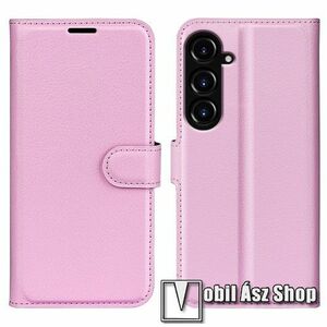 WALLET notesz tok / flip tok - RÓZSASZÍN - asztali tartó funkciós, oldalra nyíló, rejtett mágneses záródás, bankkártyatartó zseb, szilikon belső - SAMSUNG Galaxy S23 FE (SM-S711) kép