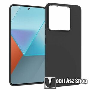 Szilikon védő tok / hátlap - MATT - FEKETE - Xiaomi Redmi Note 13 Pro kép