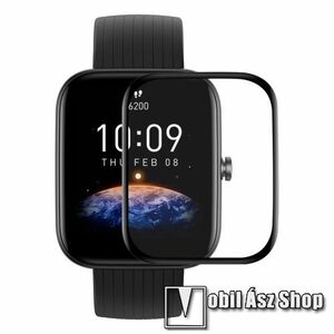 ENKAY HAT-PRINCE HD PMMA flexibilis okosóra üvegfólia - FEKETE - 1db - A TELJES ELŐLAPOT VÉDI! - Xiaomi Amazfit Bip 5 / Bip 5 Pro - GYÁRI kép