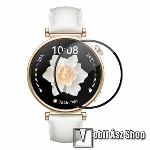 ENKAY HAT-PRINCE HD PMMA flexibilis okosóra üvegfólia - FEKETE - 1db - A TELJES ELŐLAPOT VÉDI! - HUAWEI Watch GT 4 41mm - GYÁRI kép