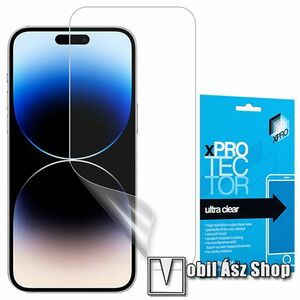 Xpro képernyővédő fólia - Clear - 1db, törlőkendővel, A képernyő sík részét védi! - APPLE iPhone 15 Plus / iPhone 15 Pro Max - GYÁRI kép