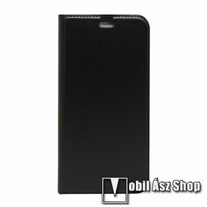 Notesz tok / flip tok - FEKETE - oldalra nyíló, műanyag belső - SAMMSUNG Galaxy S20 FE (2022) (SM-G781) / S20 FE 5G (SM-G781) / S20 FE 4G (SM-G780) kép