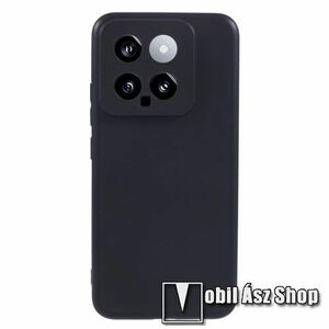 Szilikon védő tok / hátlap - MATT - FEKETE - Xiaomi 14 kép