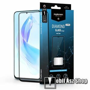 MYSCREEN DIAMOND GLASS LITE EDGE előlap védő karcálló edzett üveg - FEKETE - 9H, 0.33 mm, A teljes felületén tapad, a teljes kijelzőt védi - HUAWEI Honor X50i / X40i / Honor 90 Lite / Play7T Pro - GYÁRI kép