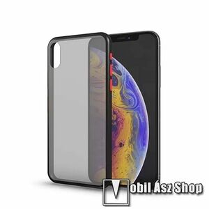 Xpro szilikon védő tok / hátlap - MATT! - FEKETE / ÁTTETSZŐ - műanyag áttetsző hátlap, színes gombokkal - HUAWEI Honor X50i / Honor 90 Lite - GYÁRI kép