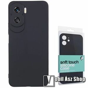 Xpro Soft Touch szilikon védő tok / hátlap - kameravédelemmel, mikroszálas szövettel bevont belsővel - FEKETE - HUAWEI Honor X50i / Honor 90 Lite - GYÁRI kép