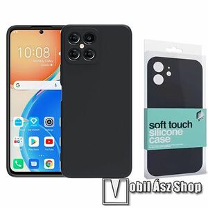 Xpro Soft Touch szilikon védő tok / hátlap - kameravédelemmel, mikroszálas szövettel bevont belsővel - FEKETE - HUAWEI Honor X8a - GYÁRI kép