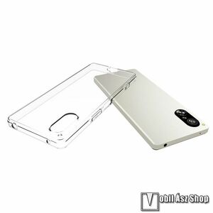 Szilikon védő tok / hátlap - ULTRAVÉKONY! 0, 6mm - ÁTLÁTSZÓ - SONY Xperia 5 V (XQ-DE54) kép