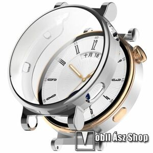 Okosóra szilikon védő tok / keret - EZÜST - Szilikon előlapvédő is! - HUAWEI Watch GT 4 41mm kép