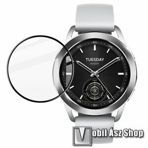 IMAK Anti-Scratch Bubble-Free HD PMMA flexibilis okosóra üvegfólia - FEKETE - 1db - A TELJES ELŐLAPOT VÉDI! - Xiaomi Watch S3 - GYÁRI kép