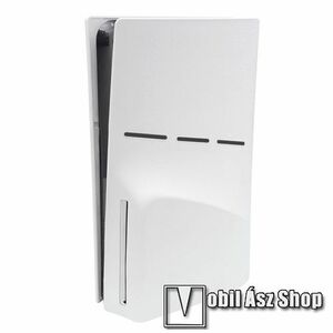Szilikon védőtok / borítás SONY Playstation 5 Slim (PS5 Slim) konzolhoz - lemezes kiadáshoz, 2 részes, csúszásmentes felület, hőelvezető nyílások - FEHÉR kép