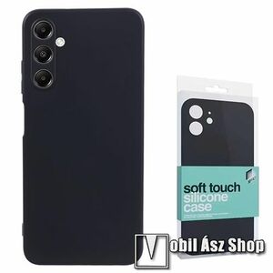 Xpro Soft Touch szilikon védő tok / hátlap - kameravédelemmel, mikroszálas szövettel bevont belsővel - FEKETE - SAMSUNG Galaxy A05s (SM-A057) - GYÁRI kép