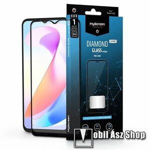 MYSCREEN DIAMOND GLASS LITE EDGE előlap védő karcálló edzett üveg - FEKETE - 9H, 0.33 mm, A teljes felületén tapad, a teljes kijelzőt védi - HUAWEI Honor X6a - GYÁRI kép
