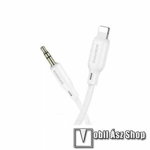 HOCO BOROFONE audio adapter - FEHÉR - Lightning / 3, 5mm Jack, 1m hosszú, AUX - BL18 - GYÁRI kép