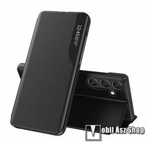 View Window ablakos notesz tok / flip tok - FEKETE - oldalra nyíló, asztali tartó funkciós, műanyag belső - SAMSUNG Galaxy A05s (SM-A057) kép
