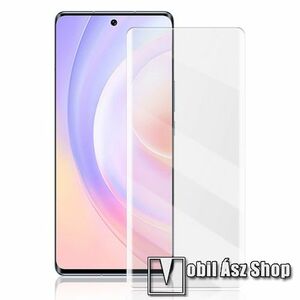 AMORUS 3D Full Glue UV Liquid előlap védő karcálló edzett üveg - ÁTLÁTSZÓ - 0.3mm, UV lámpával, a teljes kijelzőt védi - HUAWEI nova 9 / Honor 50 - GYÁRI kép