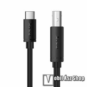 JASOZ nyomtató kábel - Type-C / USB 2.0 Type B csatlakozó, árnyékolt, 3m hosszú - FEKETE kép