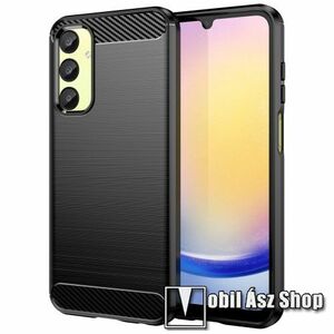 OTT! CARBON szilikon védő tok / hátlap - FEKETE - karbon mintás, ERŐS VÉDELEM! - SAMSUNG Galaxy A25 5G (SM-A256) kép