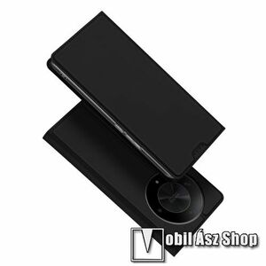 DUX DUCIS SKIN PRO slim design notesz / mappa tok - FEKETE - oldalra nyíló flip cover, asztali tartó funkció, szilikon belső, mágneses záródás - HUAWEI Honor Magic6 Lite / X9b / X50 - GYÁRI kép