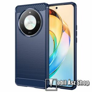 OTT! CARBON szilikon védő tok / hátlap - SÖTÉTKÉK - karbon mintás, ERŐS VÉDELEM! - HUAWEI Honor Magic6 Lite / X9b / X50 kép