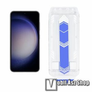 RURIHAI előlap védő karcálló edzett üveg - ÁTLÁTSZÓ - 9H, 0.26mm, A teljes felületén tapad, a teljes kijelzőt védi, felhelyezést segítő kerettel - SAMSUNG Galaxy S24 Plus 5G (SM-S926) kép