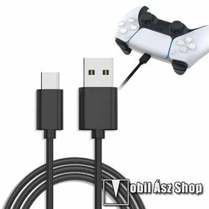 UNIVERZÁLIS adatkábel és töltő - Type-C / USB csatlakozás, 3m hosszú, 3A, PS5 / Xbox Series S / X kompatibilis - FEKETE kép