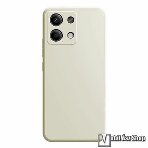 Xiaomi Redmi Note 13 5G, Telefontok, Szilikon, Mikroszálas szövet karcolásmentesítő belső, Kamerasziget védelem, Törtfehér kép