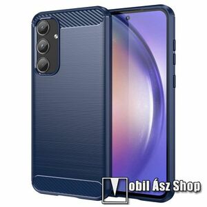 OTT! CARBON szilikon védő tok / hátlap - SÖTÉTKÉK - karbon mintás, ERŐS VÉDELEM! - SAMSUNG Galaxy A55 5G (SM-A556) kép