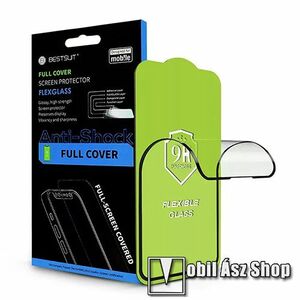 BESTSUIT FLEXGLASS rugalmas edzett üveg - FEKETE - 9H, 0, 38 mm vékony, a teljes felületén tapad! - A TELJES KIJELZŐT VÉDI! - SAMSUNG Galaxy A54 (SM-A546) / Galaxy S23 FE (SM-S711) - GYÁRI kép