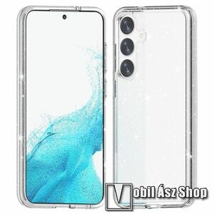 Szilikon védő tok / hátlap - csillogó flitterrel díszített - ÁTLÁTSZÓ - SAMSUNG Galaxy S24 5G (SM-S921) kép
