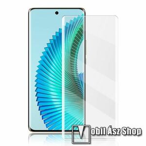MOCOLO Full Glue UV Liquid előlap védő karcálló edzett üveg, 0.3mm, UV lámpával - ÁTLÁTSZÓ - A TELJES KIJELZŐT VÉDI! - HUAWEI Honor Magic6 Lite / Honor X9b / X50 - GYÁRI kép