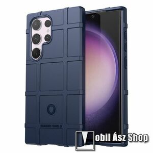 OTT! RUGGED SHIELD szilikon védő tok / hátlap - matt, ERŐS VÉDELEM - SÖTÉTKÉK - SAMSUNG Galaxy S24 Ultra 5G (SM-S928) kép