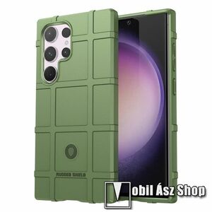 OTT! RUGGED SHIELD szilikon védő tok / hátlap - matt, ERŐS VÉDELEM - ZÖLD - SAMSUNG Galaxy S24 Ultra 5G (SM-S928) kép