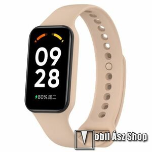 Okosóra szíj - szilikon - 268mm hosszú - RÓZSASZÍN - Xiaomi Redmi Band 2 / Smart Band 2 / Smart Band 8 Active kép