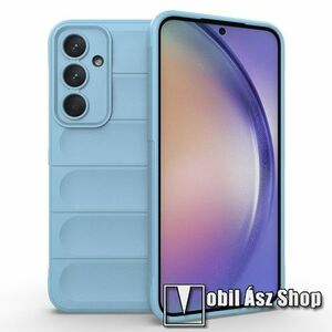OTT! RUGGED SHOCK szilikon védő tok / hátlap - VILÁGOSKÉK - mikroszálas szövettel bevont belsővel, erősített sarkok, kameravédelemmel, ERŐS VÉDELEM - SAMSUNG Galaxy A55 5G (SM-A556) kép