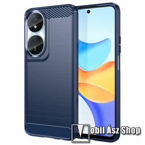 OTT! CARBON szilikon védő tok / hátlap - SÖTÉTKÉK - karbon mintás, ERŐS VÉDELEM! - HUAWEI Honor 90 Smart / X7b / X7b 5G / Play 50 Plus / Play 8T kép