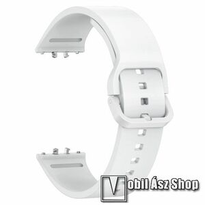 Okosóra szíj - FEHÉR - szilikon, 123mm + 92mm hosszú - SAMSUNG Galaxy Fit 3 (SM-R390) kép