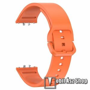 Okosóra szíj - NARANCSSÁRGA - szilikon, 123mm + 92mm hosszú - SAMSUNG Galaxy Fit 3 (SM-R390) kép