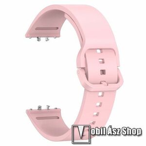 Okosóra szíj - RÓZSASZÍN - szilikon, 123mm + 92mm hosszú - SAMSUNG Galaxy Fit 3 (SM-R390) kép