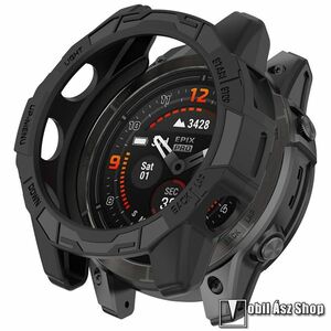 295907|Garmin quatix 7 Pro (47mm), Okosóra szilikontok, Keret, Bumper, Fekete kép