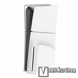 Szilikon védőtok / borítás SONY Playstation 5 Slim (PS5 Slim) konzolhoz - lemezes kiadáshoz, 2 részes, csúszásmentes felület, hőelvezető nyílások - FEHÉR kép
