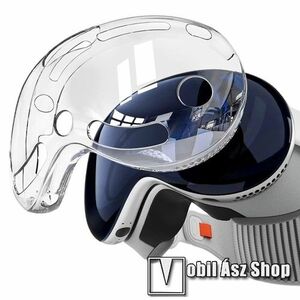 Szilikon védőtok Apple Vision Pro VR szemüveghez - cseppálló és ütéscsillapító, könnyen tisztítható, 1.5mm vastag, hőelvezető nyílások - ÁTLÁTSZÓ kép