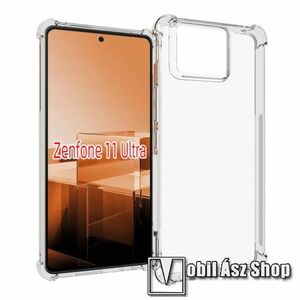 Szilikon védő tok / hátlap - FÉNYES - ÁTLÁTSZÓ - erősített sarkok - ASUS Zenfone 11 Ultra (AI2401) kép