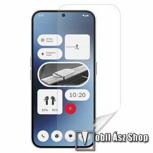Nothing Phone (2a), (2a) Plus, Képernyővédő fólia, Ultra Clear, 1db, PET, törlőkendővel, képernyő sík részét védi kép