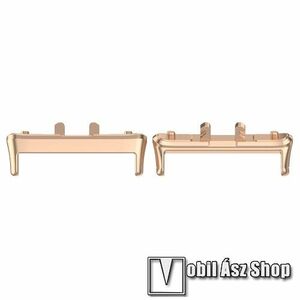 Okosóra fém csatlakozó adapter - 2db / 1pár - ROSE GOLD - bármilyen 18mm-es teleszkópos szíjjal használható - SAMSUNG Galaxy Fit 3 (SM-R390) kép